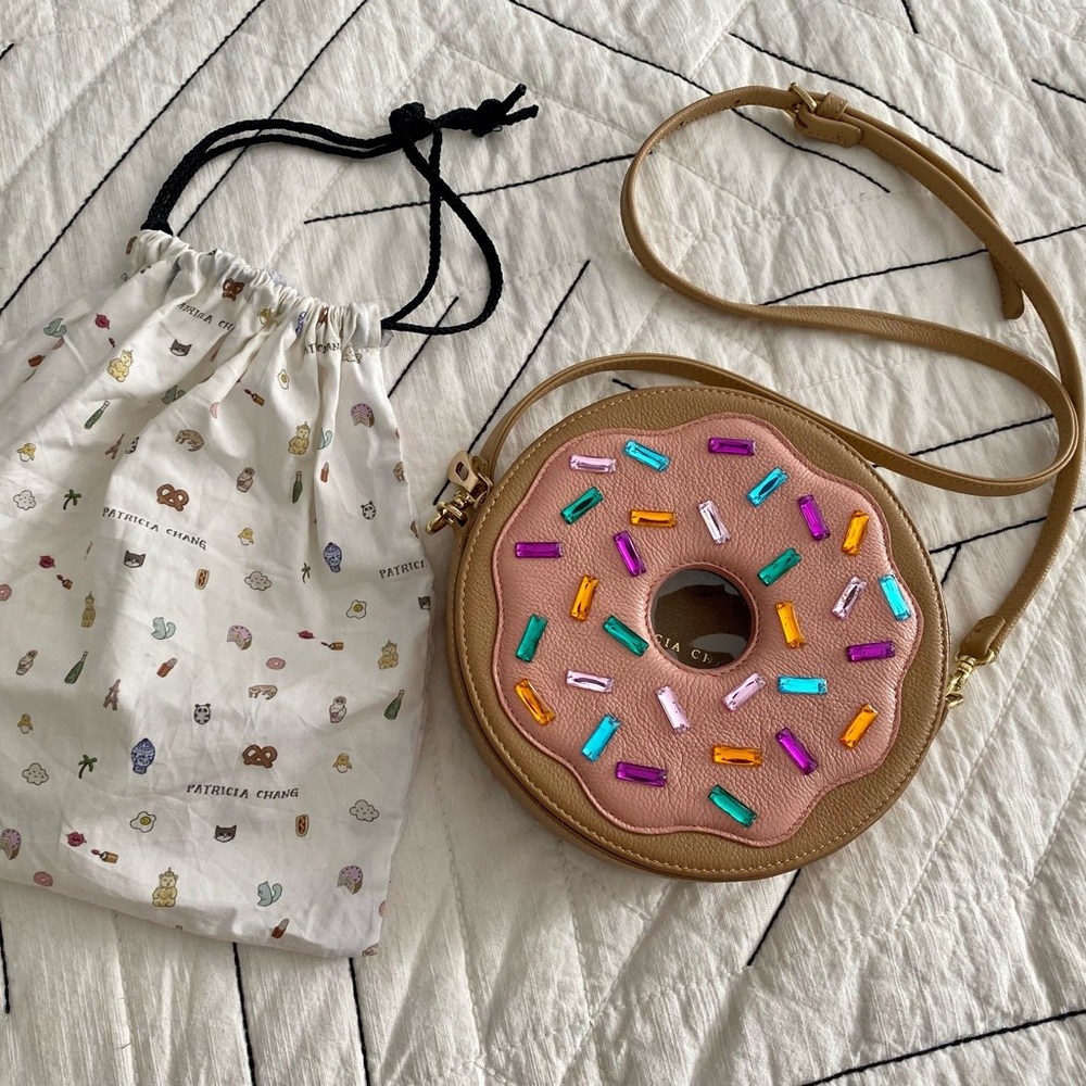 Limited Edition Patricia Chang New York Donut Leather Crossbody Handbag